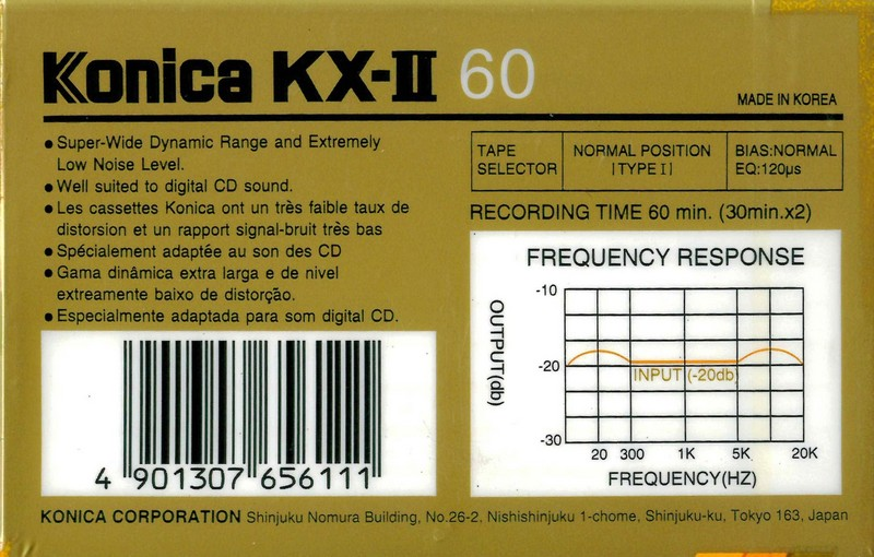 Compact Cassette:  Konica - KX-II 60