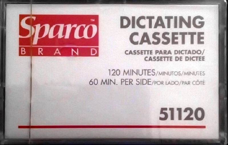 Compact Cassette Sparco 51120 120 Dictating Cassette 1988 China