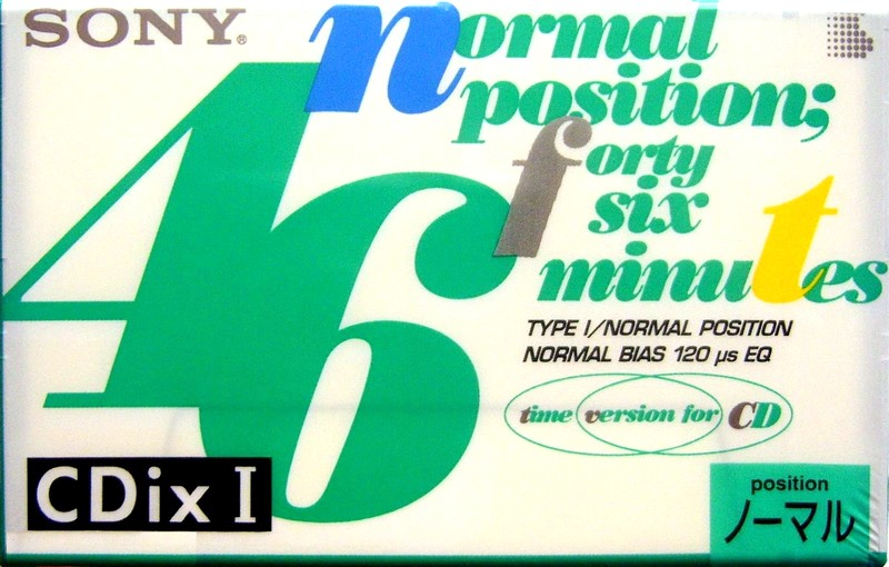 Compact Cassette Sony CDix I 46 "C-46CDX1b" Type I Normal 1994 Japan