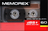 Compact Cassette Memorex dBS+ 60 Type I Normal 1989 Europe