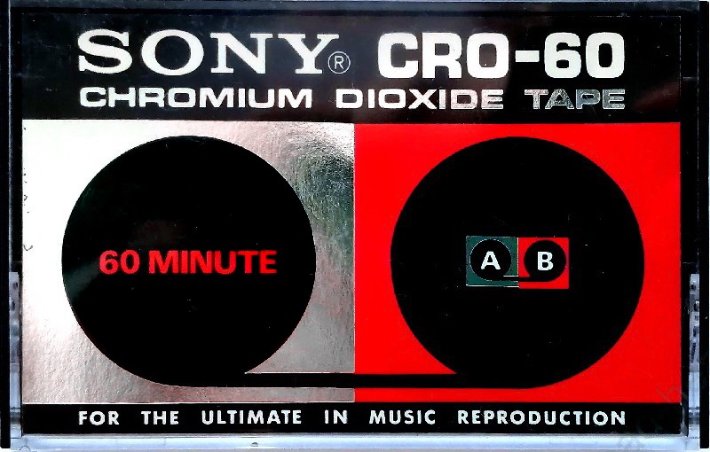 Compact Cassette Sony 60 "CRO-60" Type II Chrome 1972 USA
