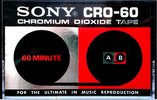 Compact Cassette Sony 60 "CRO-60" Type II Chrome 1972 USA