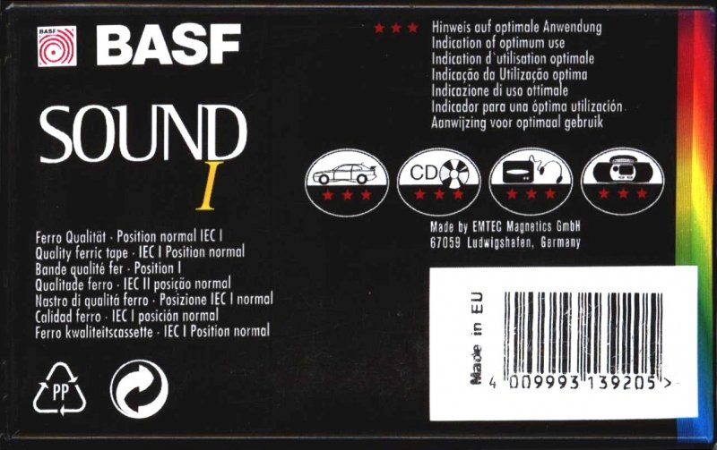 Compact Cassette: EMTEC BASF - Sound I 90