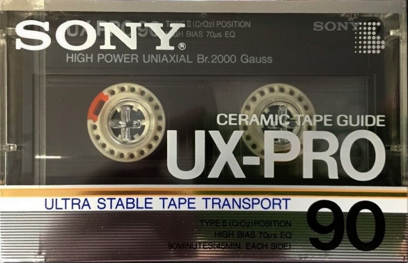 Compact Cassette Sony UX-Pro 90 Type II Chrome 1986 USA