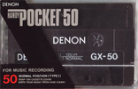 Compact Cassette Denon GX 50 "Handy Pocket GX" Type I Normal 1985 Japan