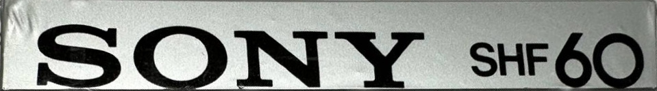 Compact Cassette Sony SHF 60 Type I Normal 1978 North America