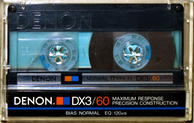 Compact Cassette Denon DX3 60 "DX3/60H" Type I Normal 1985 Europe, North America