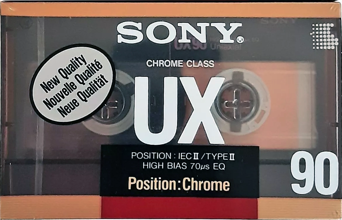 Compact Cassette Sony UX 90 Type II Chrome 1988 Europe