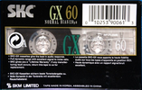 Compact Cassette SKC GX 60 Type I Normal 1999 Europe