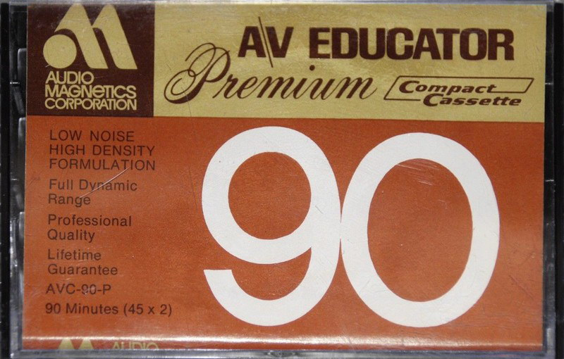Compact Cassette Audio Magnetics AV Educator 90 "AVC-90-P" Type I Normal 1979 USA
