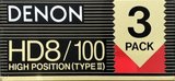 3 pack Denon HD8 100 Type II Chrome 1988 Europe