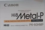 cover of Video8, Hi8, Digital8 Canon Metal-P Type IV Metal