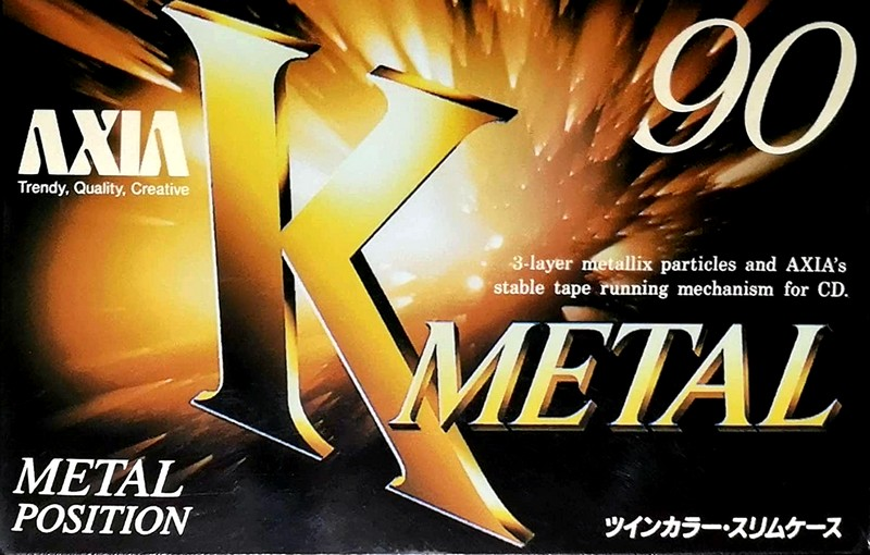 Compact Cassette AXIA K Metal 90 "KMB 90" Type IV Metal 1995 Japan
