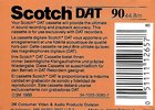 Digital Audio Tape Scotch 90 Type IV Metal 1988 North America
