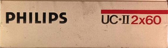 2 pack Philips UC II 60 Type II Chrome 1984 Europe