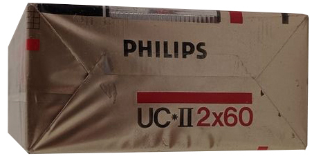 2 pack Philips UC II 60 Type II Chrome 1984 Europe