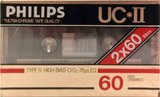 2 pack Philips UC II 60 Type II Chrome 1984 Europe