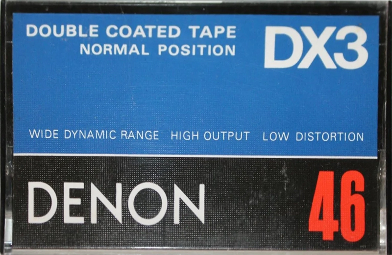 Compact Cassette Denon DX3 46 Type I Normal 1978 Japan