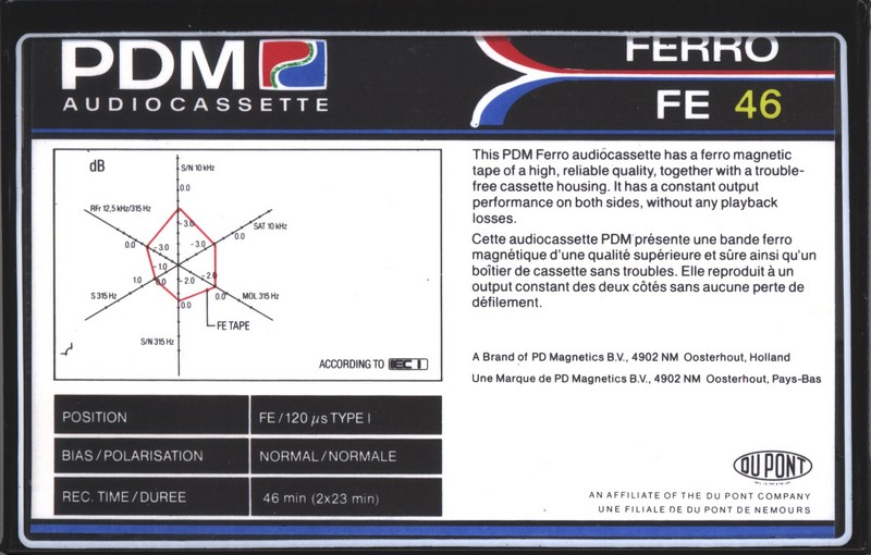 Compact Cassette: PDM Magnetics PDM - FE 46