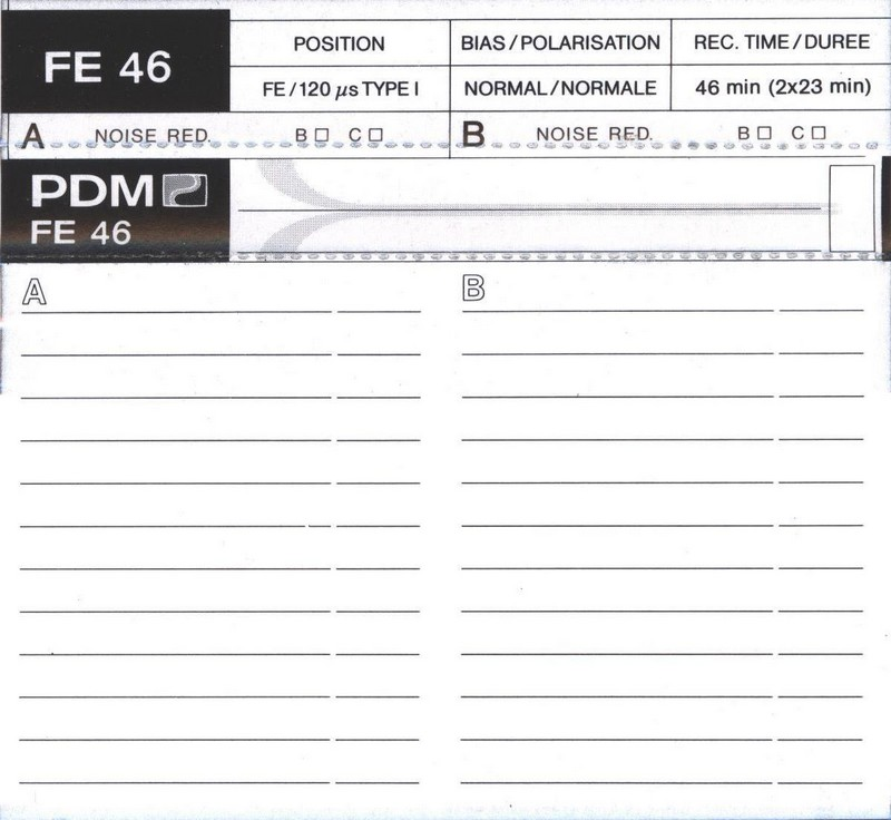 Compact Cassette: PDM Magnetics PDM - FE 46