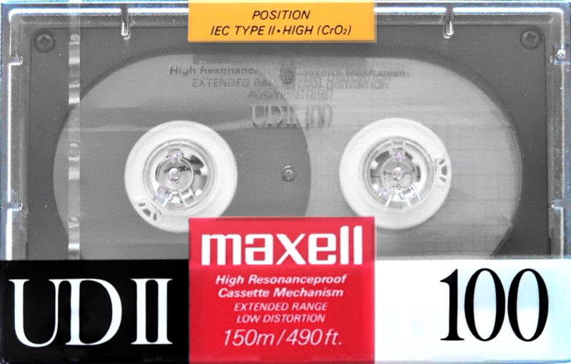 Compact Cassette Maxell UDII / UD2 100 Type II Chrome 1988 Europe