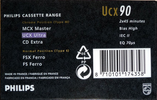 Compact Cassette Philips UCX 90 Type II Chrome 1990 Europe