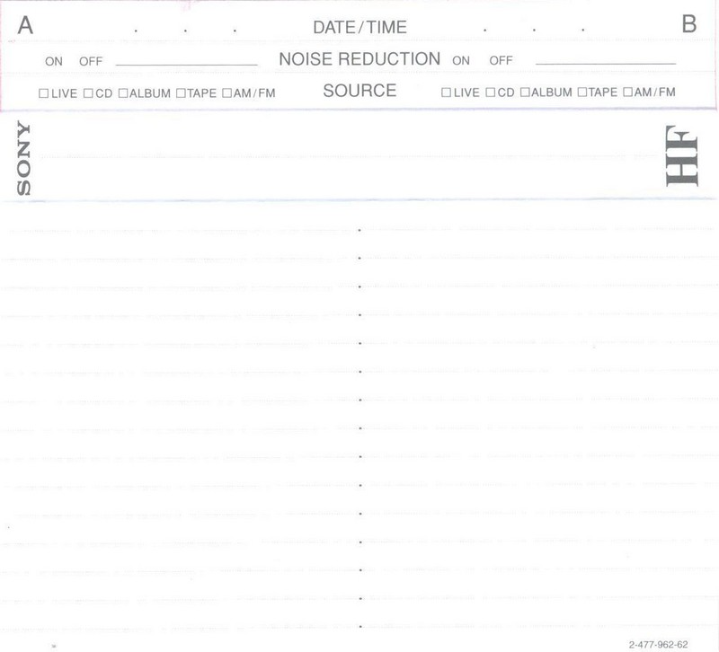 Compact Cassette: Sony  - HF 70