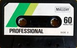 Compact Cassette Mallory 60 "Black" Type I Normal 1982 Latin America