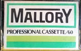 Compact Cassette Mallory 60 "Black" Type I Normal 1982 Latin America