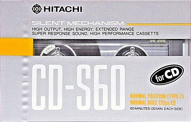 Compact Cassette Hitachi CD-S 60 Type I Normal 1988 Japan