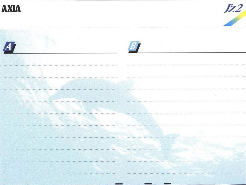 Compact Cassette AXIA J`z 2 54 "JZ2F 54" Type II Chrome 1996 Japan