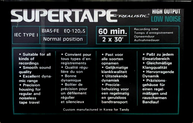 Compact Cassette: Realistic SUPERTAPE -  60