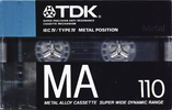 Compact Cassette TDK MA 110 Type IV Metal 1988 Australia, Europe