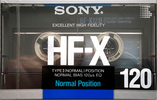Compact Cassette Sony HF-X 120 "HF-X 120A" Type I Normal 1988 Japan