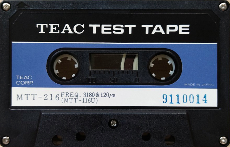 Compact Cassette Teac MTT "216 (MTT-116U)" Test Cassette Japan
