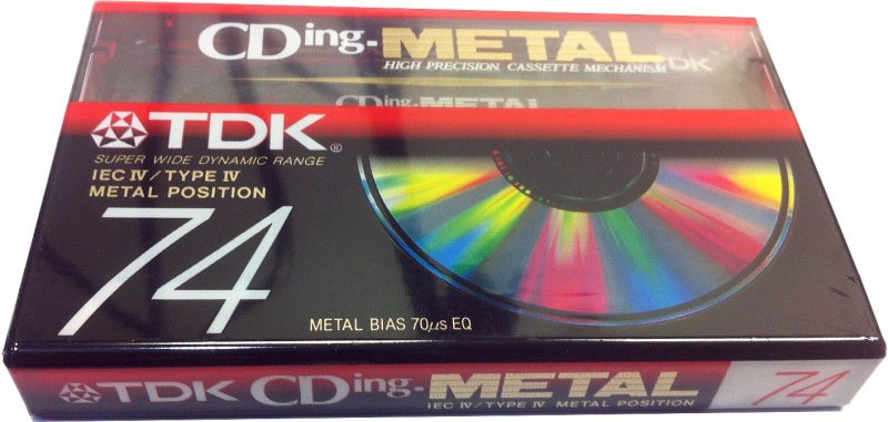 Compact Cassette TDK CDing Metal 74 "CDING4-74EB" Type IV Metal 1997 Europe
