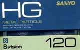 Video8, Hi8, Digital8 Sanyo 120 "HG 8vision" Type IV Metal 1991 Japan