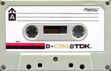 Compact Cassette TDK D 180 Type I Normal 1975 Europe, USA