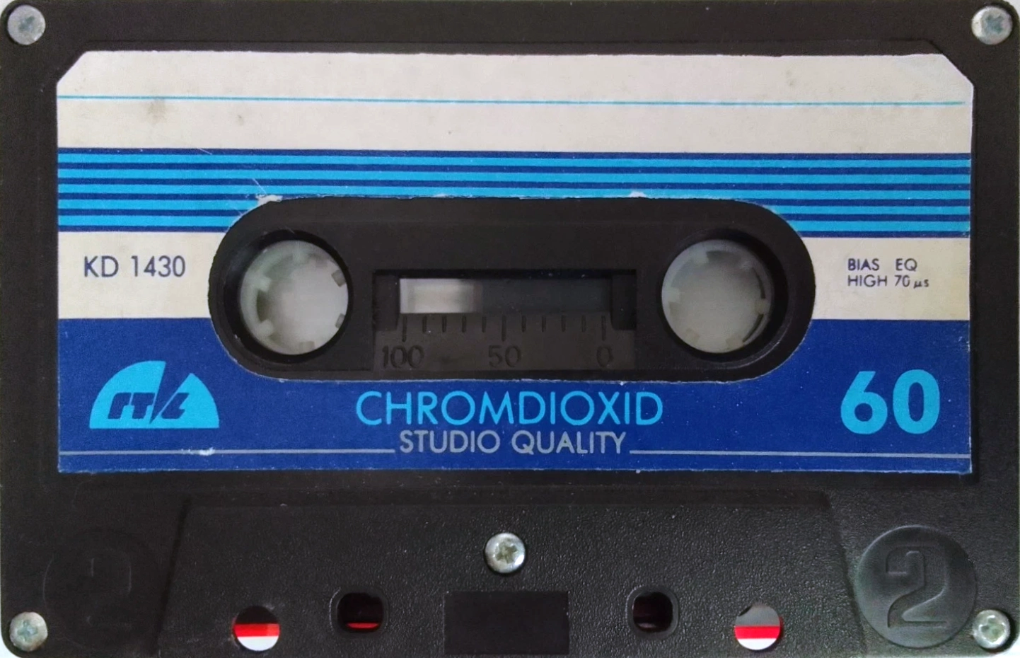 Compact Cassette RTL 60 Type II Chrome Yugoslavia