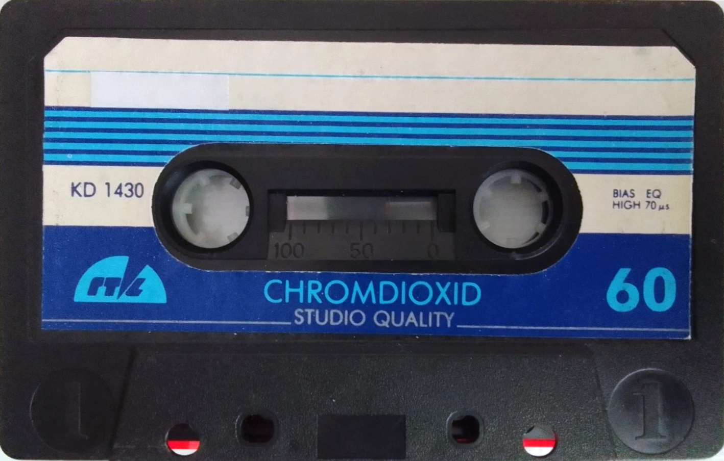 Compact Cassette RTL 60 Type II Chrome Yugoslavia