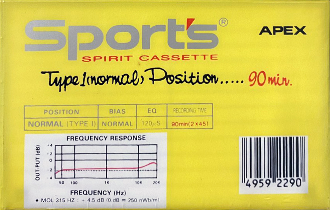 Compact Cassette Apex Sport`s 90 "Exellent" Type I Normal Unknown Country
