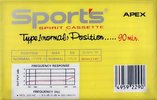 Compact Cassette Apex Sport`s 90 "Exellent" Type I Normal Unknown Country