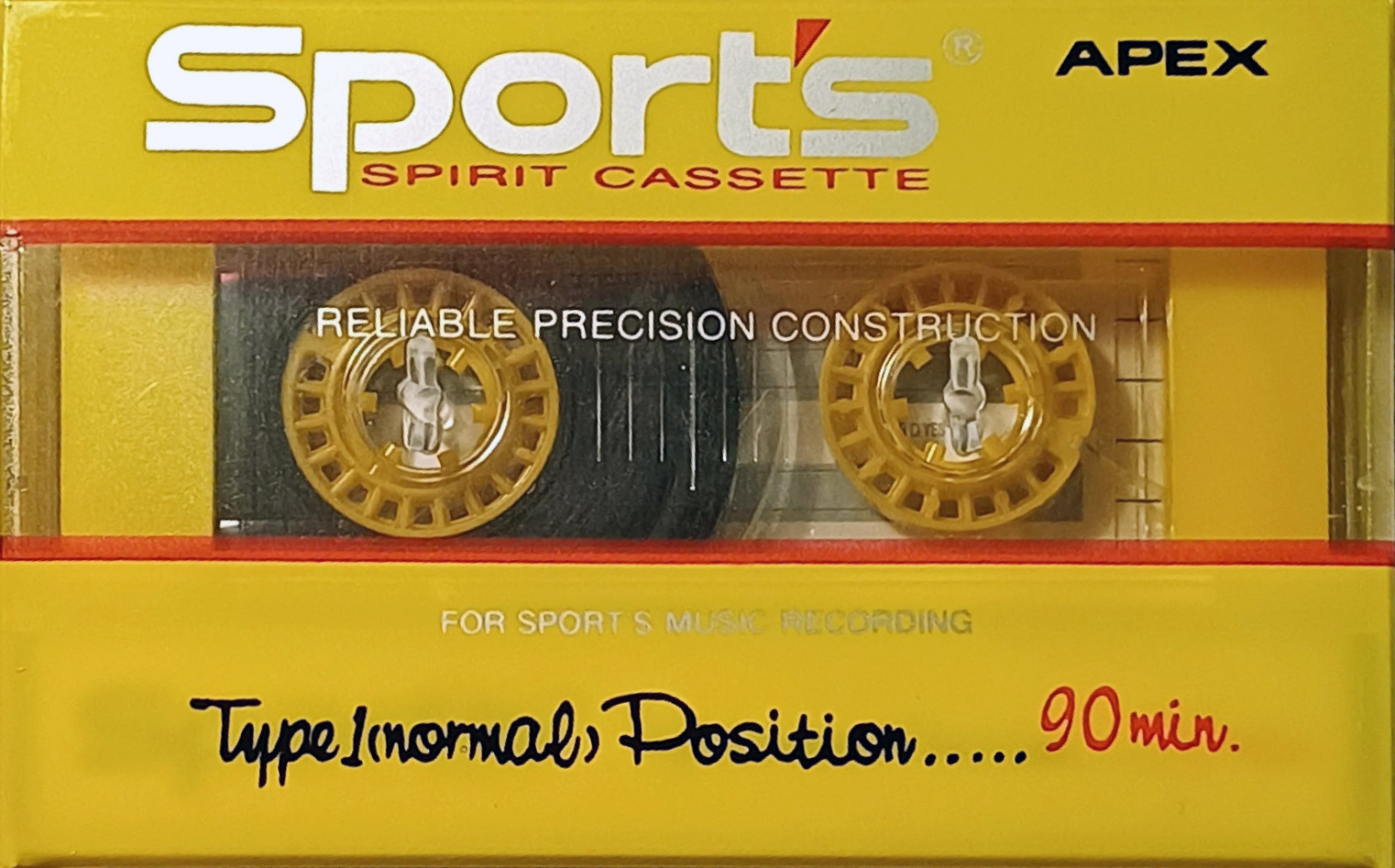 Compact Cassette Apex Sport`s 90 "Spirit cassette" Type I Normal Unknown Country