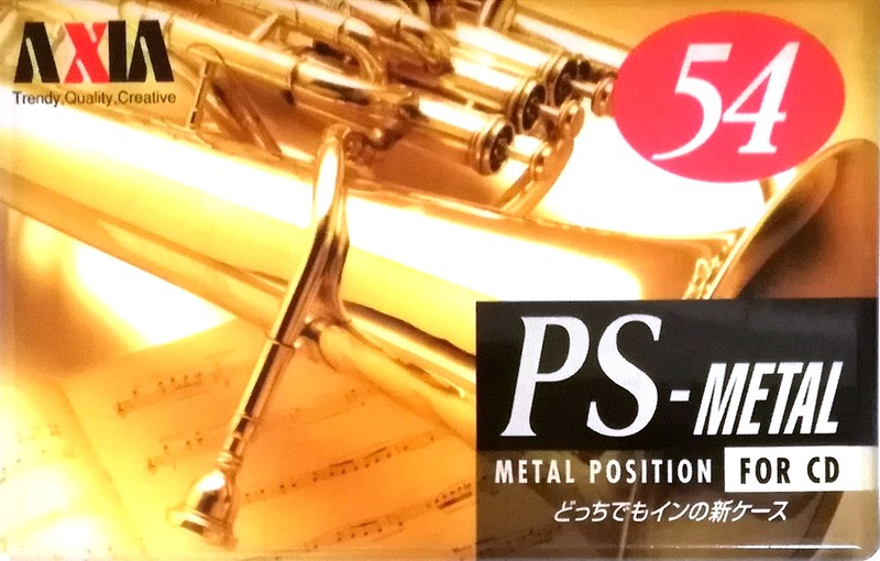 Compact Cassette AXIA PS-Metal 54 "PSMH 54" Type IV Metal 1996 Japan