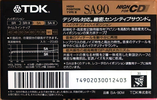 Compact Cassette TDK SA 90 "SA-90M" Type II Chrome 1990 Japan
