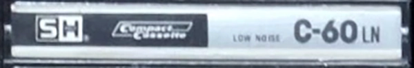 Compact Cassette Sunhing 60 "LN" Type I Normal 1985 Hong Kong