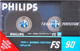 Compact Cassette Philips FS 90 Type I Normal 1987 Europe