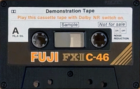 Compact Cassette Fuji FX-II 46 "Demonstration Tape" Type II Chrome 1977 Europe, North America