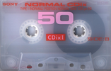 Compact Cassette Sony CDix I 50 "C-50CDX1E" Type I Normal 1997 Japan