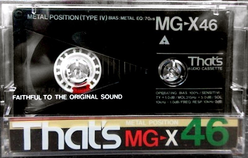 Compact Cassette Thats MG-X 46 Type IV Metal 1984 Japan